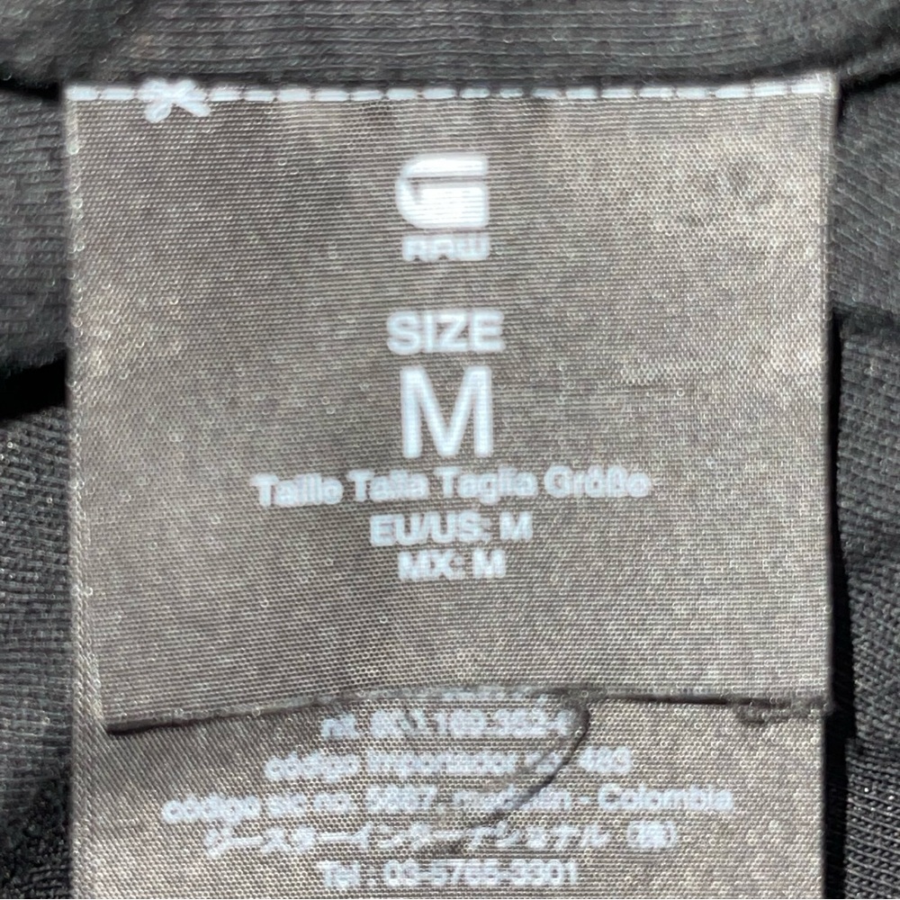 G-STAR RAW Midder Quilted Bomber Jacket Black White Trim Collar Sz M - Picture 11 of 11